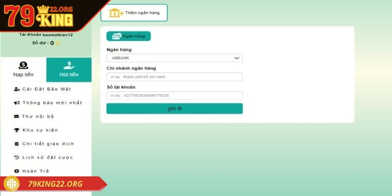 Giải đáp thắc mắc 79king về cách rút tiền khi thắng cược